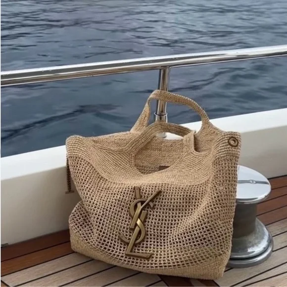 Elegant Tan Crochet Women's Bag - Picture 4 of 16